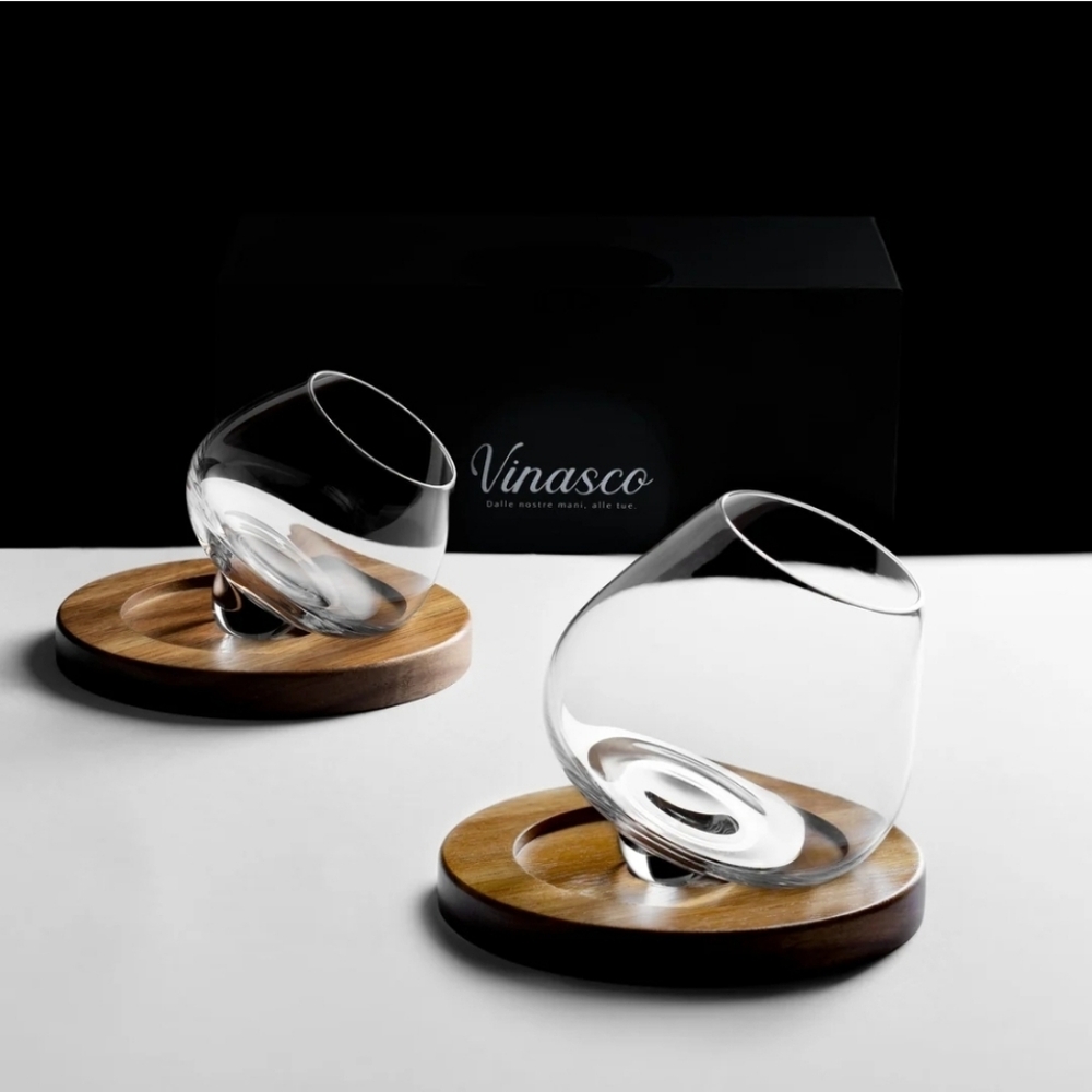Vinasco Aequilibrium Wooden Coasters (Set of 2) - New Open Box